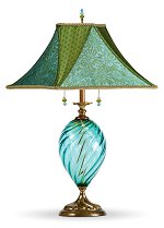 Jennifer - Teal<br> Kinzig Design Table Lamp